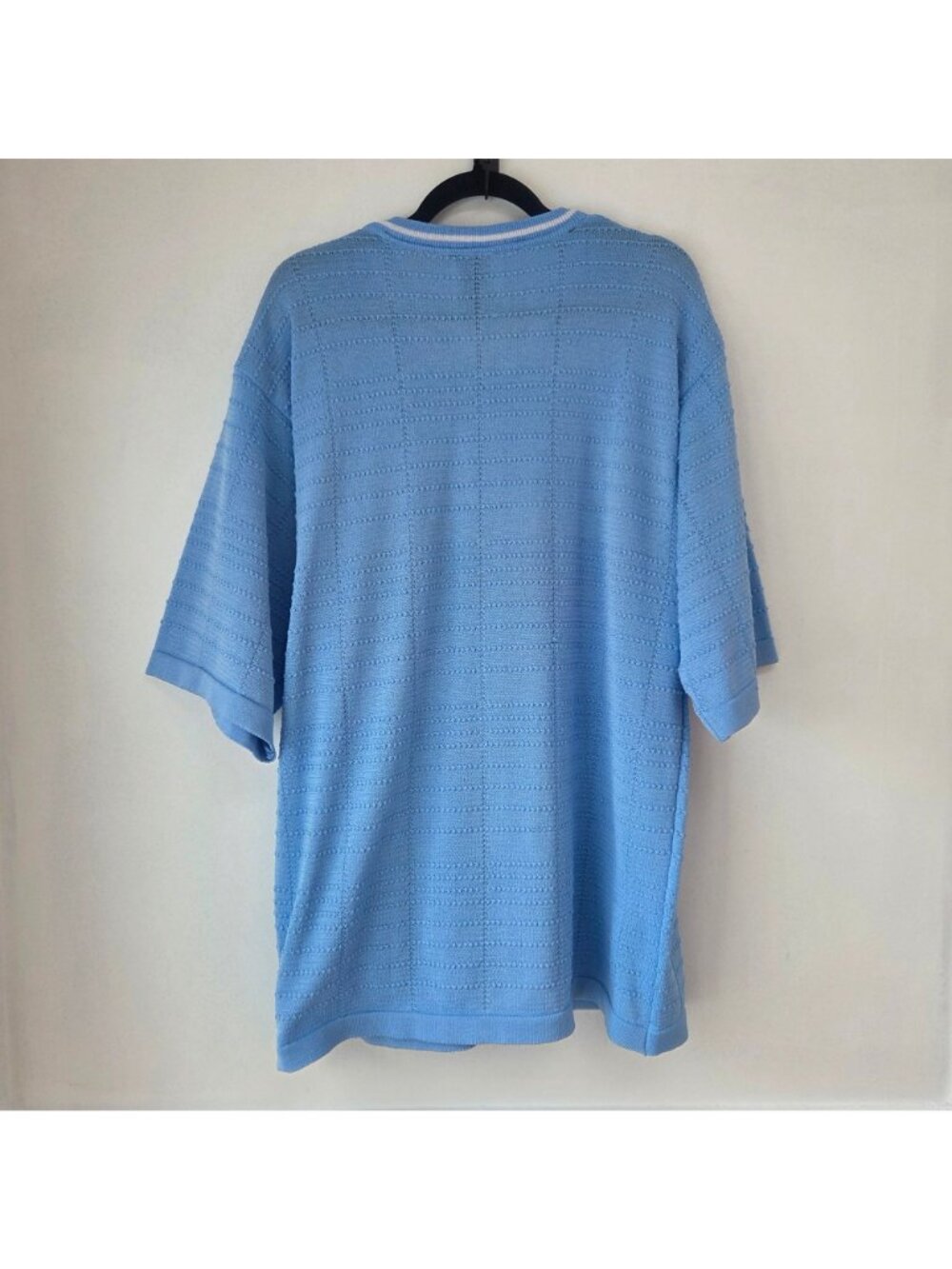 VTG Southpole Y2K Knit Short Sleeve Shirt Front Graphic Blue Men's XL - Picture 2 of 8